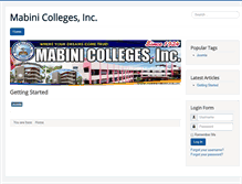 Tablet Screenshot of mabinicolleges.edu.ph